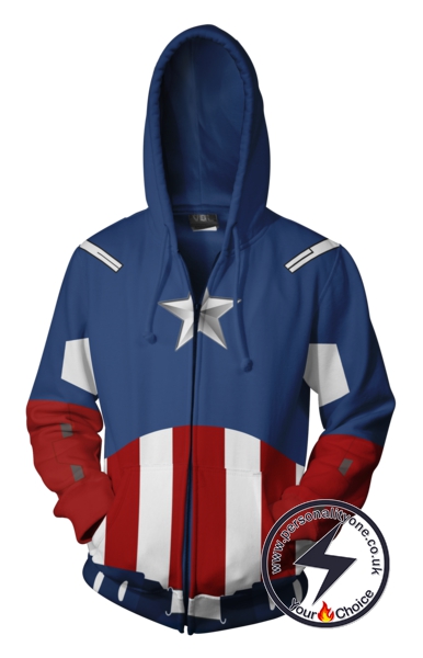 Captain America - Captain America ZipUp 3D - Captain America Hoodies Jackets